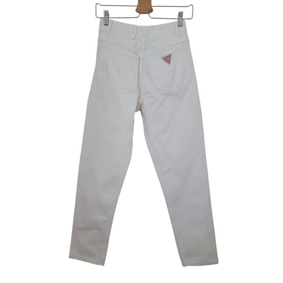 Vintage Guess Georges Marciano White High Waist Jeans Denim Tapered Leg Sz 28 - Picture 2 of 8